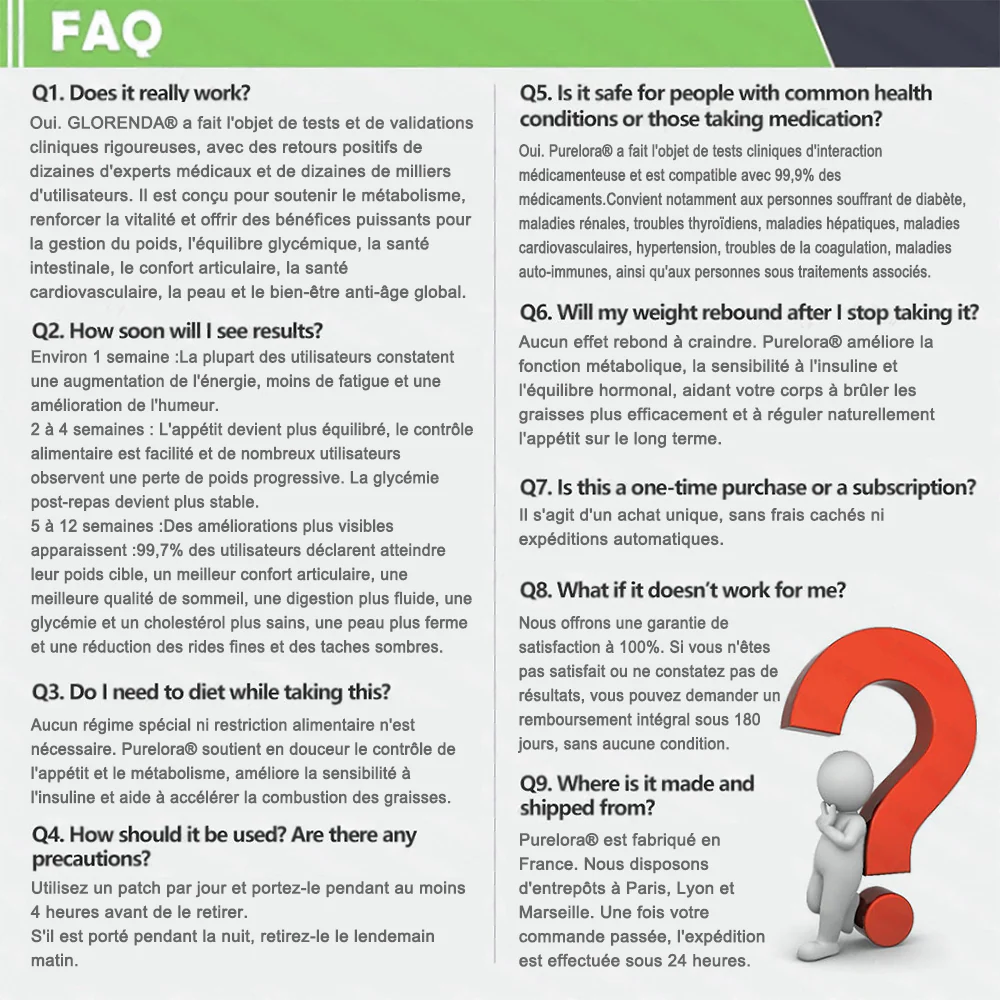 【🇫🇷Recommandation du médecin👩‍⚕️】Purelora® Moringa · Berbérine × NAD+ 10-en-1 Patch Nano-Aiguilles Avancé 🇫🇷 | 𝘽𝙖𝙠𝙚𝙙 𝙗𝙮 𝙨𝙘𝙞𝙚𝙣𝙘𝙚 | Formule 10-en-1 | Résultats en 7 jours ⏳ - Image 10