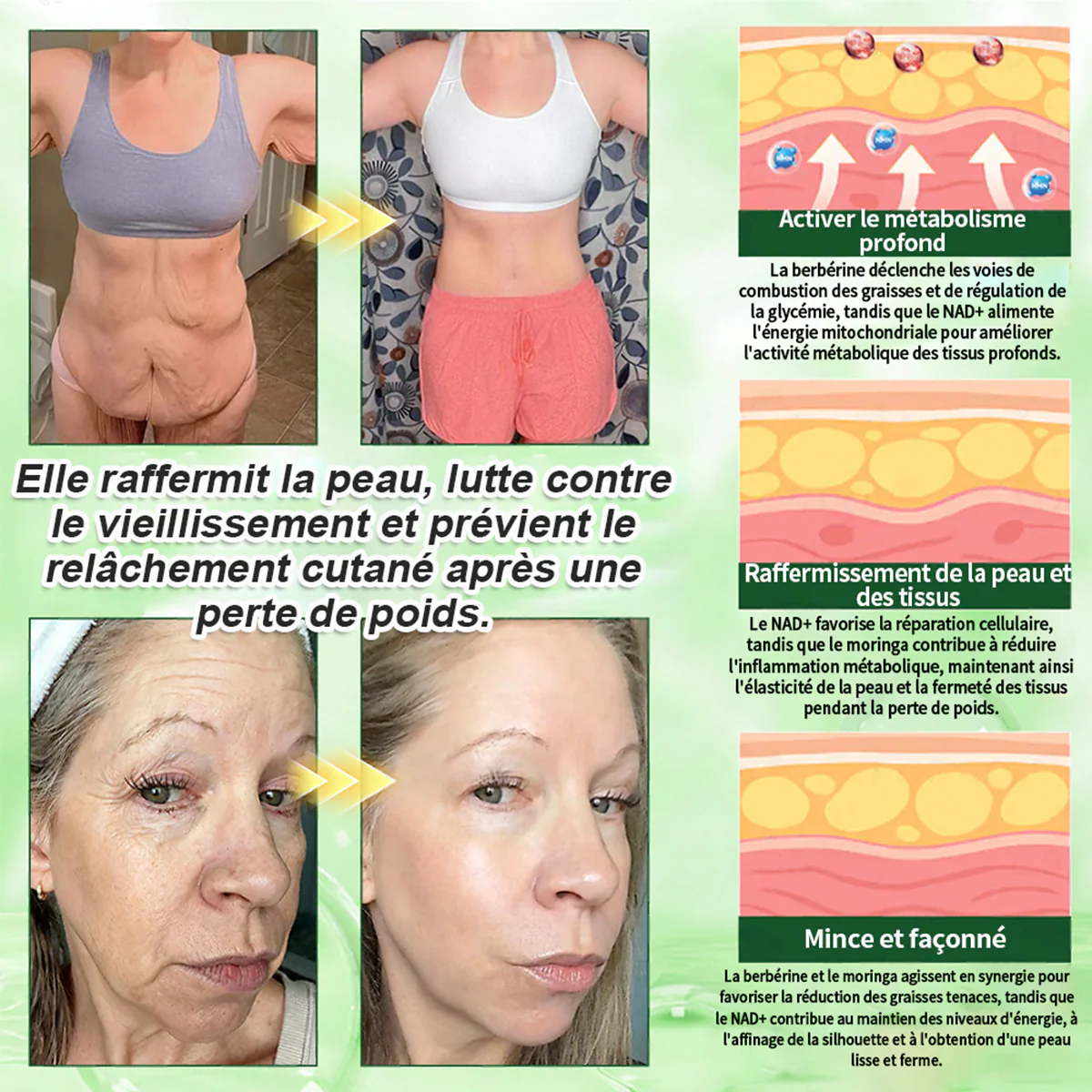 🔥 Nouveauté | Patch nano-micro-aiguilles Purelora® à la berbérine, au vinaigre de cidre de pomme et à l’EGCG 10-en-1 : brûle les graisses tenaces • lisse les rides • favorise le confort articulaire. Chaque patch agit — résultats visibles dès 7 jours. - Image 10