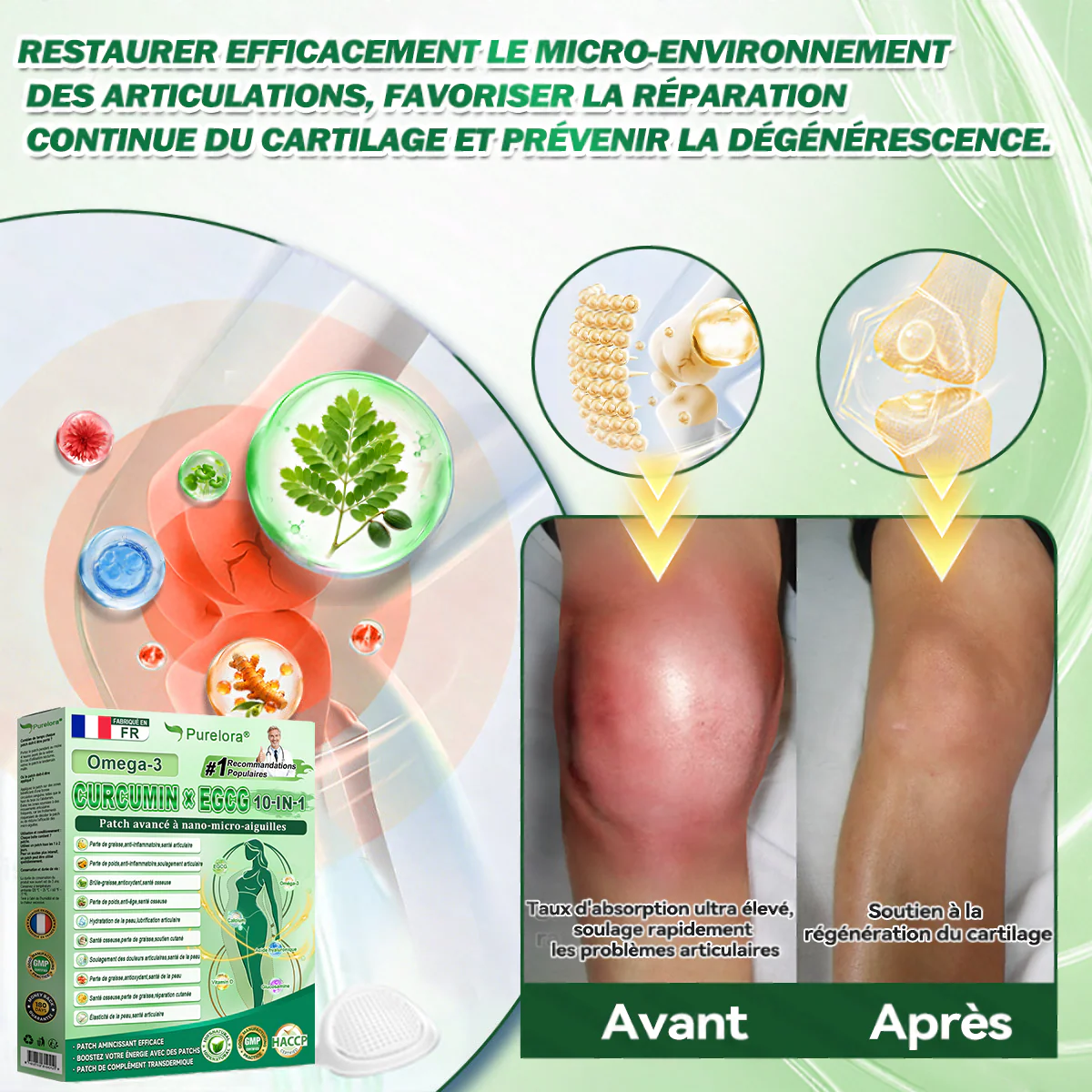🔥 Nouveauté | Patch nano-micro-aiguilles Purelora® à la berbérine, au vinaigre de cidre de pomme et à l’EGCG 10-en-1 : brûle les graisses tenaces • lisse les rides • favorise le confort articulaire. Chaque patch agit — résultats visibles dès 7 jours. - Image 11