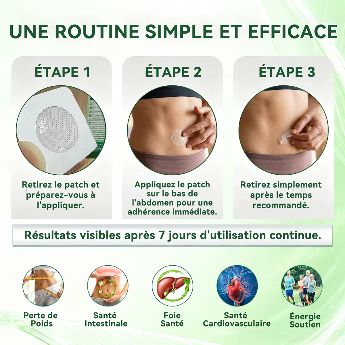 🔥 Nouveauté | Patch nano-micro-aiguilles Purelora® à la berbérine, au vinaigre de cidre de pomme et à l’EGCG 10-en-1 : brûle les graisses tenaces • lisse les rides • favorise le confort articulaire. Chaque patch agit — résultats visibles dès 7 jours. - Image 14