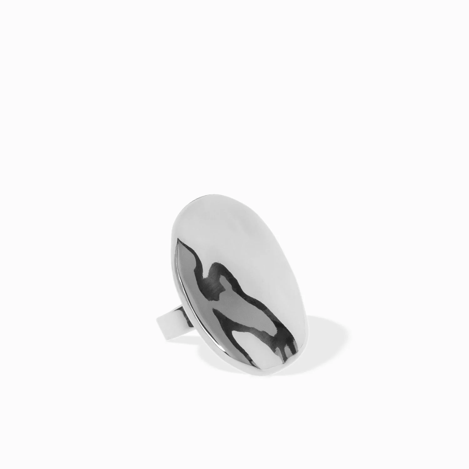 oversized hammered oval ring - Image 2